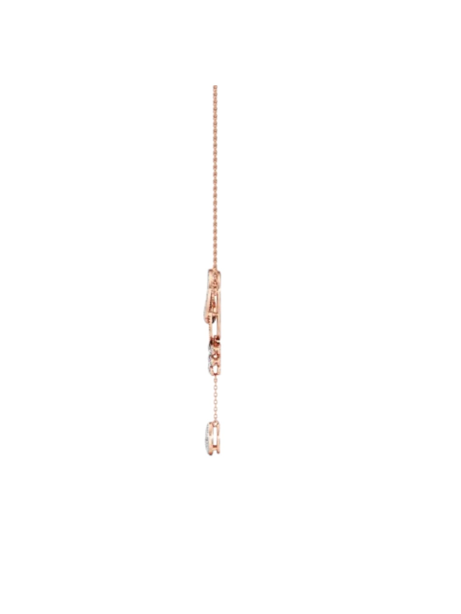 Trendy 925 Sterling Silver With CZ Stones Gold Plated Pendant With Chain For Women By Kesardeep